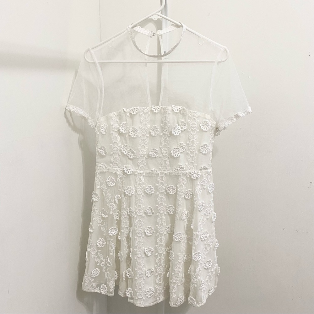 Floral White Dress